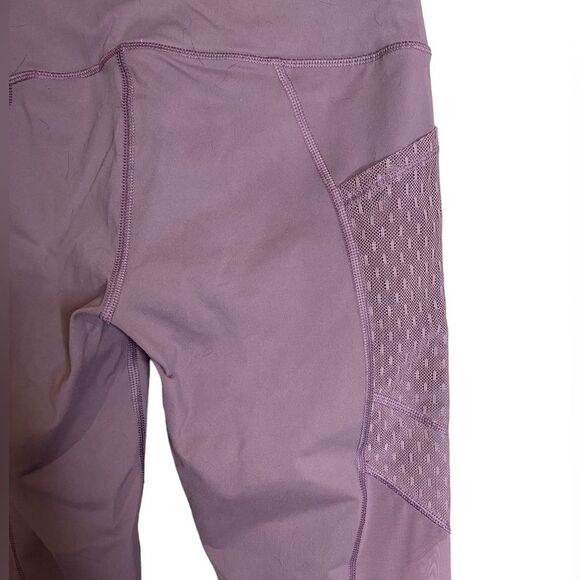 Victoria Sport Knockout Lilac Leggings with Mesh Lace Inserts & Pockets Size S - Picture 7 of 12